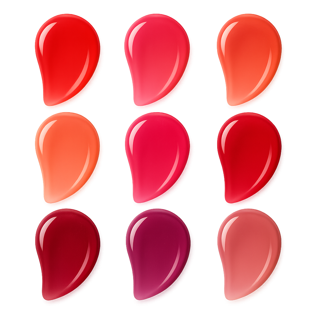 Dudak Tinti (Lip Tint) Orijinal Renk Kartelası (9 Ton)